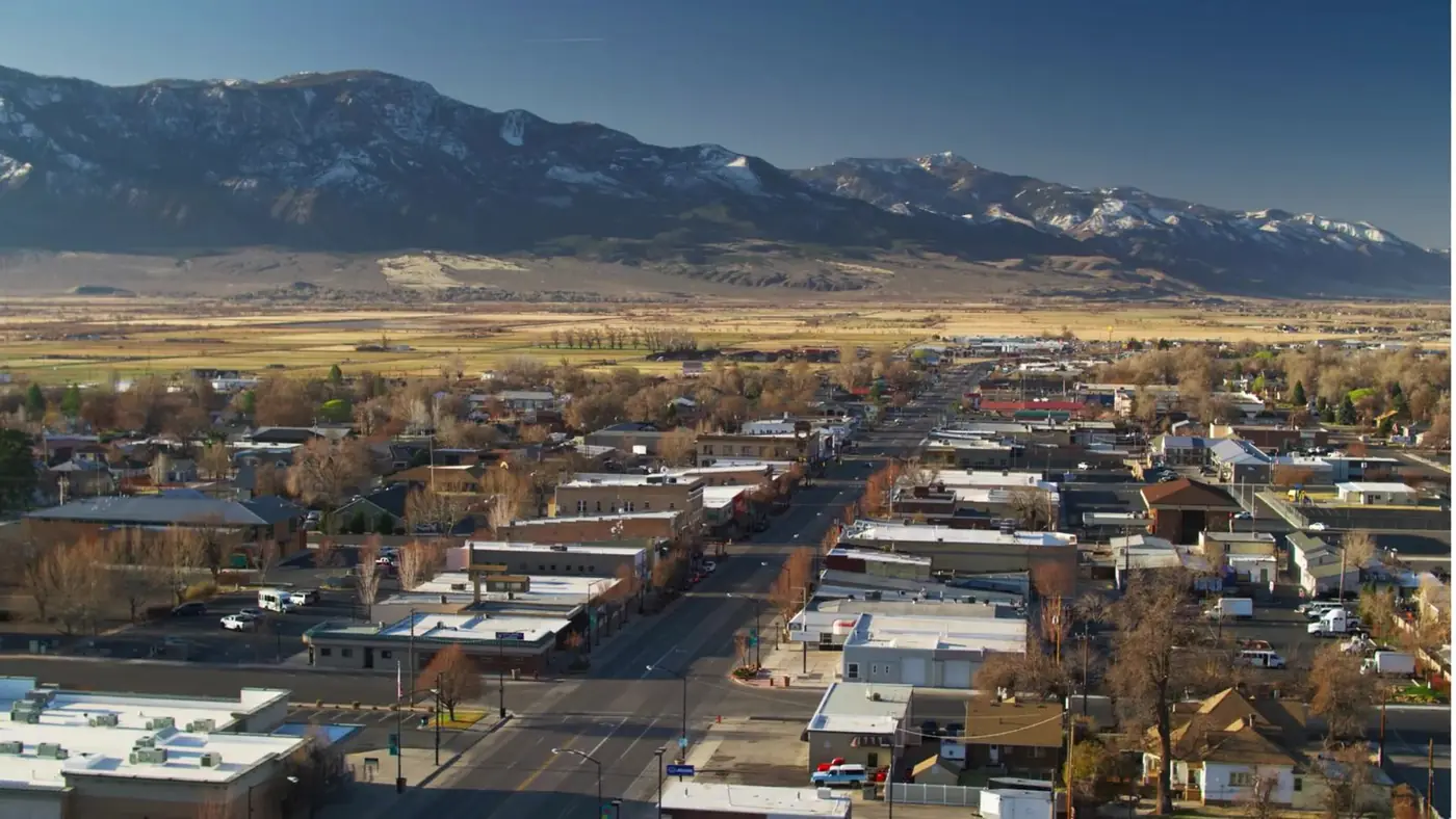 Richfield, Utah with the Sevier Valley mountains
